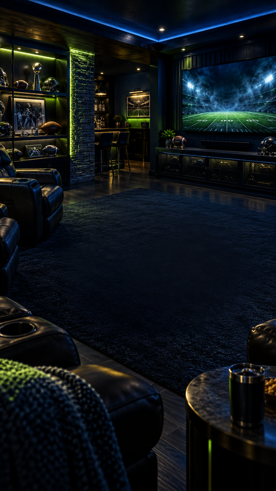 Fantasy football man cave